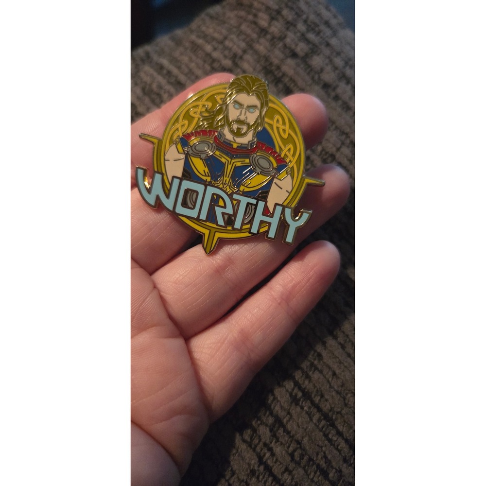 Marvel Disney Pin Trading Thor Worthy Limited Release Enamel Pin Gold Tone